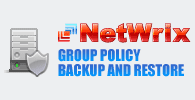 NetWrix Group Policy Backup and Restore Screenshot